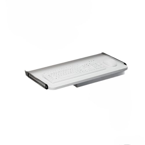 Giawkcaキーボードトレイ収納テーブル デスク下スライド式 姿勢改善・疲労軽減 引き出し取り付け簡単 (65*25,ホワイト)