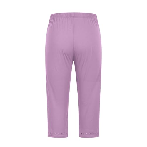 3/4 Leggings Teens Girls Black Spotted Yoga Pants Casual Stretchy High Elastic Waist Solid Color Sweatpants Trousers4