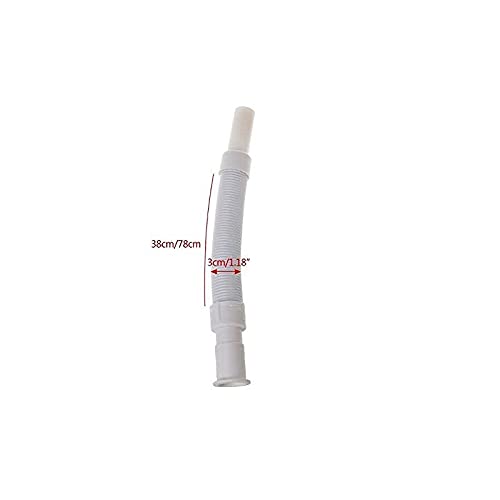 Manguera de Drenaje, Manguera de Drenaje de Repuesto, Manguera de Drenaje de Trampa en S de 3 Piezas Tubo Flexible de baño Lavabo de Agua for lavaplatos, (Longitud: 30 cm, Especificación: DN32)