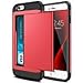 iPhone 6S Case, iPhone 6 Case, SAMONPOW Hybrid iPhone 6 Wallet Case Card Holder Shell Heavy Duty Protection Defender Shockproof Anti-Scratch Soft Rubber Bumper Cover Case for iPhone 6 iPhone 6S - Red