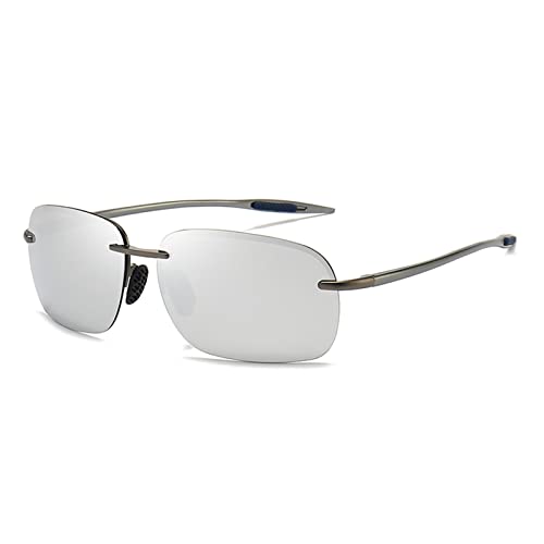 FONHCOO Polarized Sports Sunglasses UV Protection for Men Women Rimless Frame for Cycling Fishing Driving