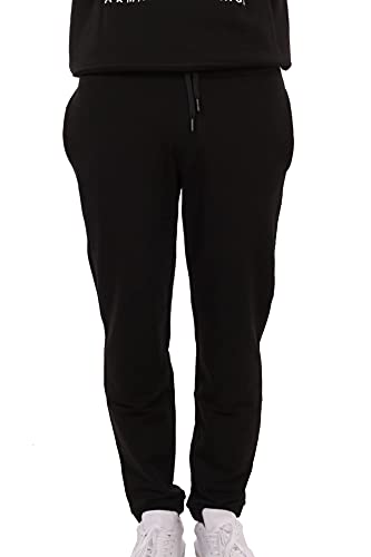 Armani Exchange Men's Stretch French Terry Sports Trousers Not Applicable, Black (Black 1200), 26 (Manufacturer Size: X-Large)