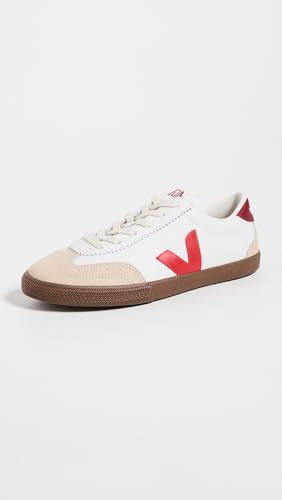 Veja Women's Volley O.T. Leather Sneakers, White Pekin Bark, 10 Medium US2