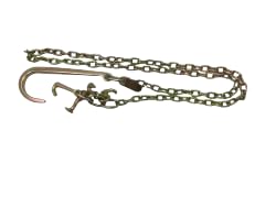 5/16" x 8' G70 Tow Chain with 15" J Hook, RTJ Cluster & Grab Hook - 4,700 lbs WLL