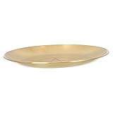 EPIGEIST Plato de Cobre para Altar Bandeja Redonda Decorativa para Velas y Almacenamiento Plato Ritual Wiccano con Diseño Elegante y Superficie Lisa