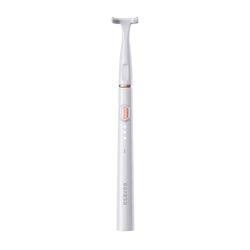 esavea esaflosser One Elektrische Zahnseide Zahnzwischenraumreiniger Alternative zu Zahnseide Sticks & Munddusche erreicht Backenzähne mühelos USB-C 60 Tage Akku 10 Aufsätze (Roségold-Weiß)