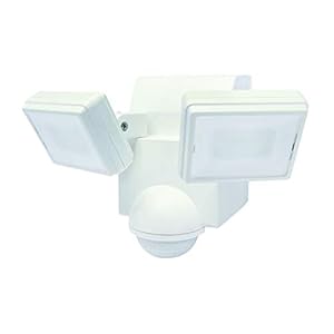 IQ America Motion Security Flood Light, Battery Operated Adjustable Motion Sensor, 700 Lumen LED, Indoor Outdoor Universal Eave Soffit/Wall Mount Closet Shed Attic Workshop Safe Grill WH