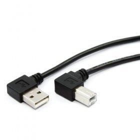 CY Câble USB 2.0 A mâle coudé à gauche vers B mâle coudé à 90 degrés 100 cm pour imprimante Cover