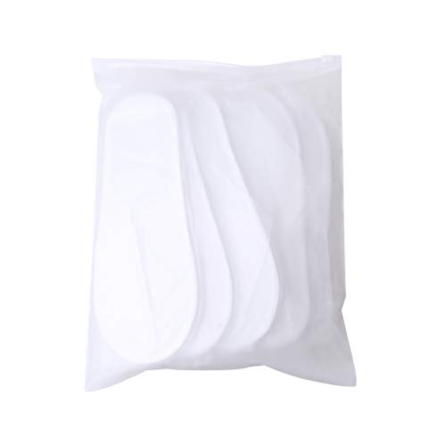 12 Pairs Disposable Spa Slippers, Closed Toe Womens White Slippers for Girls Women, Party Guest Travel Home Hotel Use, 12 Pairs, 40 EU