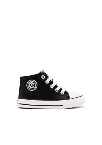 Conguitos - Zapatillas Altas Casual para niños cómodas (Negro/Talla 28)