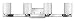 Hinkley Miley Collection Contemporary Modern Four Light 240W G9 Bathroom Vanity Fixture, Brushed Nickel