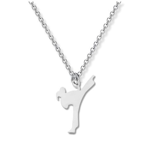 Sportybella Karate Necklace, Martial Arts Pendant, Charm Pendant Necklace, Karate, Judo, MMA, Taekwondo, or Jiu Jitsu Gift