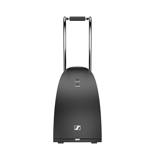 Sennheiser RS 120-W Wireless On-Ear-Kopfhörer für kristallklaren Fernsehton - leichtes Design, 3 Klangmodi, 60 m Signalreichweite, inkl. Kombi-Sender/Ladegerät - Schwarz