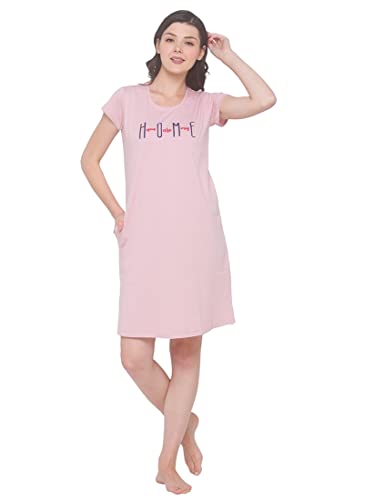 Image of Av2 Women's Cotton Solid Knee Length Nighty