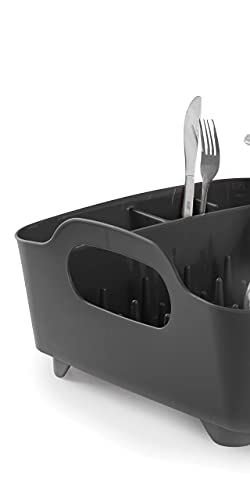 Umbra Tub Dish Drying Rack – Lightweight Self-Draining Dish Rack For Kitchen Sink And Counter At Home, Rv Or Motorhome, Smoke #TOP1