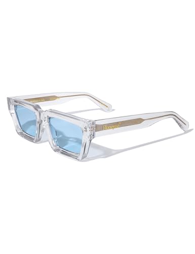 Image of Roneyee Rectangle Sunglasses Men Women Trendy Retro Sunglass UV Protection Fashion Acetate Stylish Square