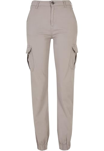 High Waist Cargo Pants Pantaloni Warm 28 donna grigio