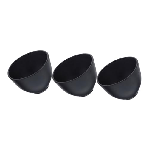 3pcs Silicone Mask Bowl The Mask Silicone Bowls Facial Mask Mixing Bowl Facial Mask Tool Metal Mask Bowl Kit Mask Mixing Silicone Bowl Mask Mixing Container Black