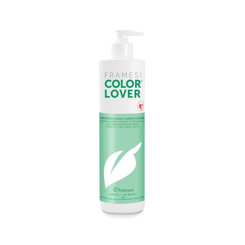 Framesi Color Lover Smooth Shine Conditioner - Smoothing Conditioner for Color Treated Hair - Sulfate Free Conditioner for Frizzy Hair - Humidity Defense - Quinoa Aloe Vera + Meadowfoam (16.9 Fl Oz)
