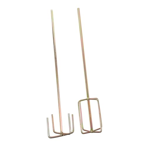 Holibanna 2Pcs Drywall Mud Mixer Drill Attachment Head Mixing Rods Paint Mixer Stirring Paddle Durable Construction for DIY Projects and Construction Use