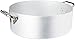 Pentole Agnelli Rondel w kształcie cylindrycznym, powolna terapia, z aluminium, grubość 5 mm, z 2 uchwytami ze stali nierdzewnej, srebrny 50 cm