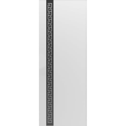 Image of Sartodoors Interior Door 3330 Slab White with Frosted Glass Solid Wood with Honeycomb core Modern Design 42 x 80 in