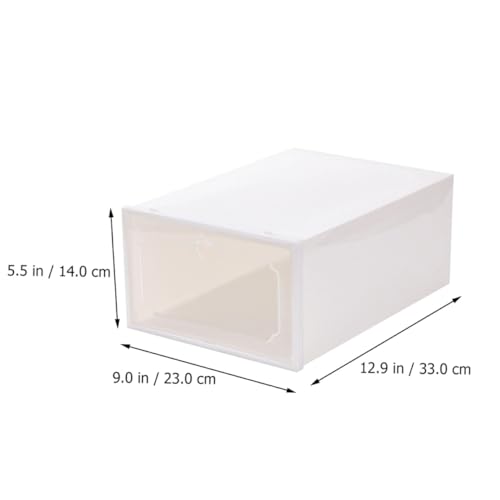 Boîte à chaussures tiroir blanc perle grand format au design épuré