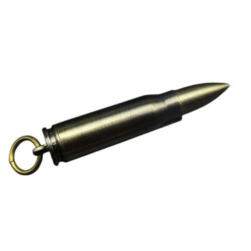 Image of Smoke King Original Waterproof Bullet Fire Starter | Refillable Flint Match Lighter with Keychain | Survival Fire Starter (Fuel Not Included)