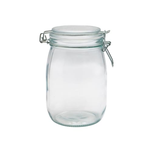 Nutmeg Home Glass Clip Top Jar 1000ml
