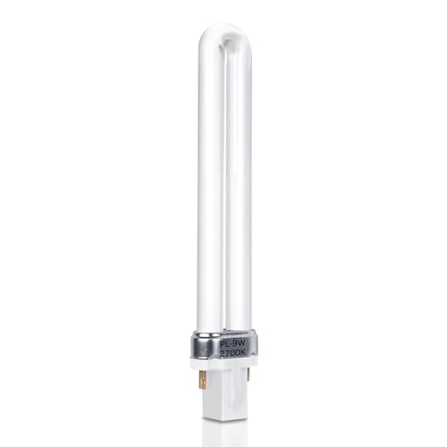 Liuyife Lámpara Fluorescente Compacta de 9W, 2 Pines, G23 Blanco Frío 4000K, Dimensiones: 16,5cm, 720LM, Lámpara de Ahorro de Energía de Tubo Giratorio único en Forma de U, CFL AC 220V, No Regulable