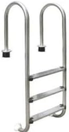 WATERTECH SYSTEMS Swimming Pool Ladder for In Ground Pools Heavy Duty Stainless Steel Pool Step Ladder with Easy Mount Legs Stainless Steel 304, 3 Step