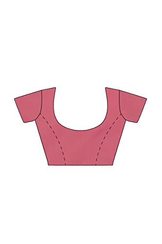 Image of Pothys Women's Pink Silk Cotton Saree With Blouse Piece (A3540 Pink)