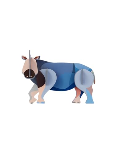 STUDIO ROOF Wall Art Wild Animals Rhino Eco-Friendly & Creative Gift