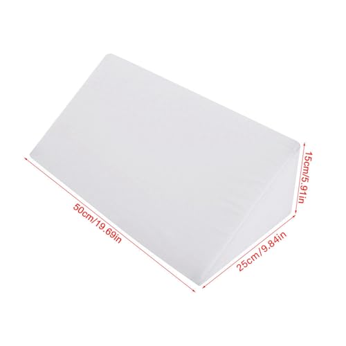 RASTKY Almohada de Apoyo de Cojín de Espuma para Elevación de Piernas y Alivio Lumbar de la Espalda, Cómoda Almohada Suave para Pacientes de Recuperación del Sueño, Material de Espuma Premium (White)