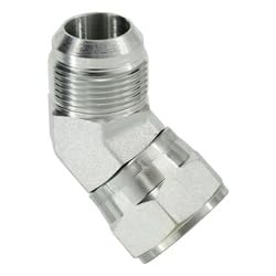 650210 45 deg Swivel Nut Elbow, 7/8 in Female JIC x 7/8 in Male JIC (2 Pack)