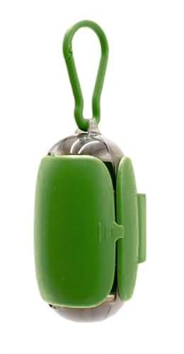 Image of Dog Poop Bag Holder, 1 Dispenser and 15 Fragrance Bags (Green), Environmentally Friendly, Sturdy and Leak Proof, 0.17 Pounds, 1.76 x 1.97 x 5.12 Inches
