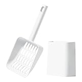 Mivanta Katzenschaufel Weiß, für Klump- und Silikatstreu, ergonomisch, leicht und langlebig, Reinigungswerkzeug für Haustiere