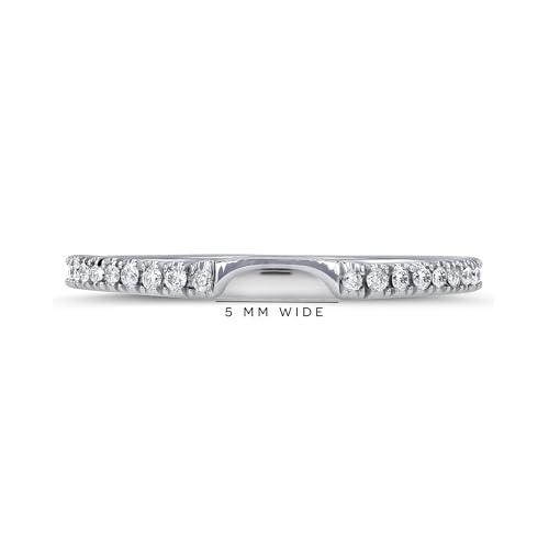 Kobelli Notched Diamond Wedding Band 1/8 Carats (ctw) in 14k Gold3