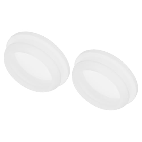 Image of MECCANIXITY 2pcs Silicone Snap in Locking Hole Plugs,38.6mm /1.5 Inch Mounting Diameter Narrow Groove Width 5mm Panel Seal Cover Round for Kitchen Bulkheads Waterproof Sealing Plugs Clear