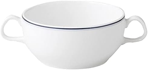 せともの本舗 Set of 5 Blue Border Brion Cups 4.3 x 2.0 inches (10.9 x 5.2 cm), 9.2 fl oz (290 cc), Western Pottery Opening, Hotel, Restaurant, Cafe, Western Tableware, Restaurant, Commercial Use