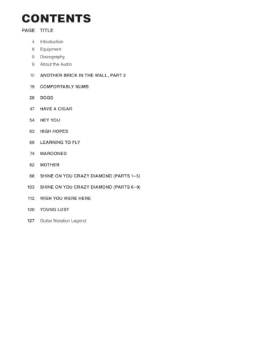 Pink Floyd - Guitar Signature Licks: A Step-By-Step Breakdown of David Gilmour's Guitar Styles and Techniques