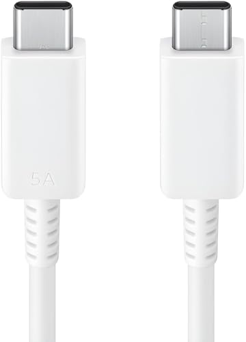 Image of Fast Cable Type C to Type C Mobile Data Charging Cable for Samsung Galaxy SuperFast Transfer Power Cable A54 / A15 / A14 / A34 / A23 / F54 / F34 / F23 / F14 / M14 / M34 /M33 /S21 fe /S22 /S23 /S23 Fe 5G /S24 White