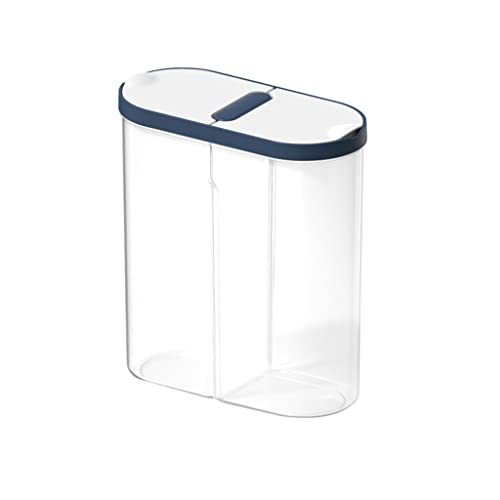 TJLSS Contenedor de almacenamiento de plástico Pasta Dispensador de arroz Cereals Organizador Cajas Gabinete Frascos de almacenamiento Cocina for el hogar (Color : White, Size : 20 * 22.3 * 9cm)