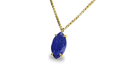 Collier de lapis lazuli en or comme cadeau d'anniversaire et de naissance