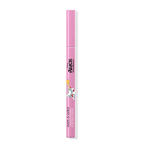Wet n Wild Alice in Wonderland Eyeliner Płynny z Elastycznym Pędzelkiem o Wysokiej Precyzji, Półprzezroczysty, Wykończenie Super Cienkim Brokatem dla Błyszczącego Spojrzenia, Odcień Out of Time