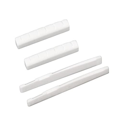 Generic Acoustic Guitar Accessories 2 Sets of Bone Guitar Saddle Nuts Replacement Nuts for
