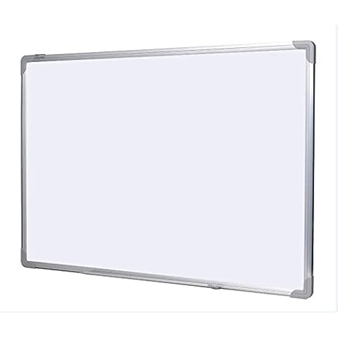 RMTL Whiteboard Drywipe Magnetic with Duster, Markers & Magnets for School, Home, Office Writing Notice Drawing Aluminium Frame (700 x 500mm (70x50cm)) Cover