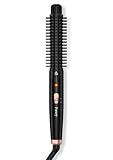 Farery 1 Inch Thermal Brush Curling Iron for Smooth Natural Curls – Anti-Scald Hard Bristles, Lightweight, One-Button Start, Dual Voltage Travel Hair Tool with 360° Swivel Cord, 410°F Fast Heat