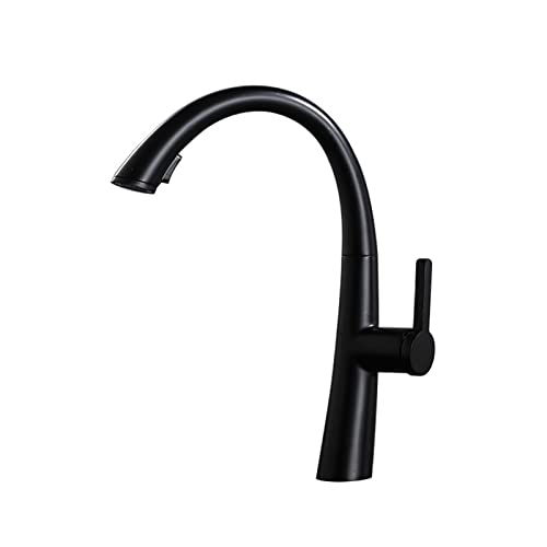 Mitigeur d'évier monté au design noir mat avec raccords standards