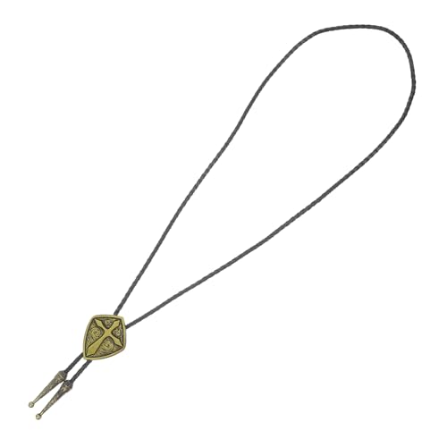 PartyKindom Vintage Cross Bolo Tie Elegant Braided Necktie with Unique Cross Pendant for Western Style Weddings Proms and Parties Versatile Fashion Accessory for Men and Women
